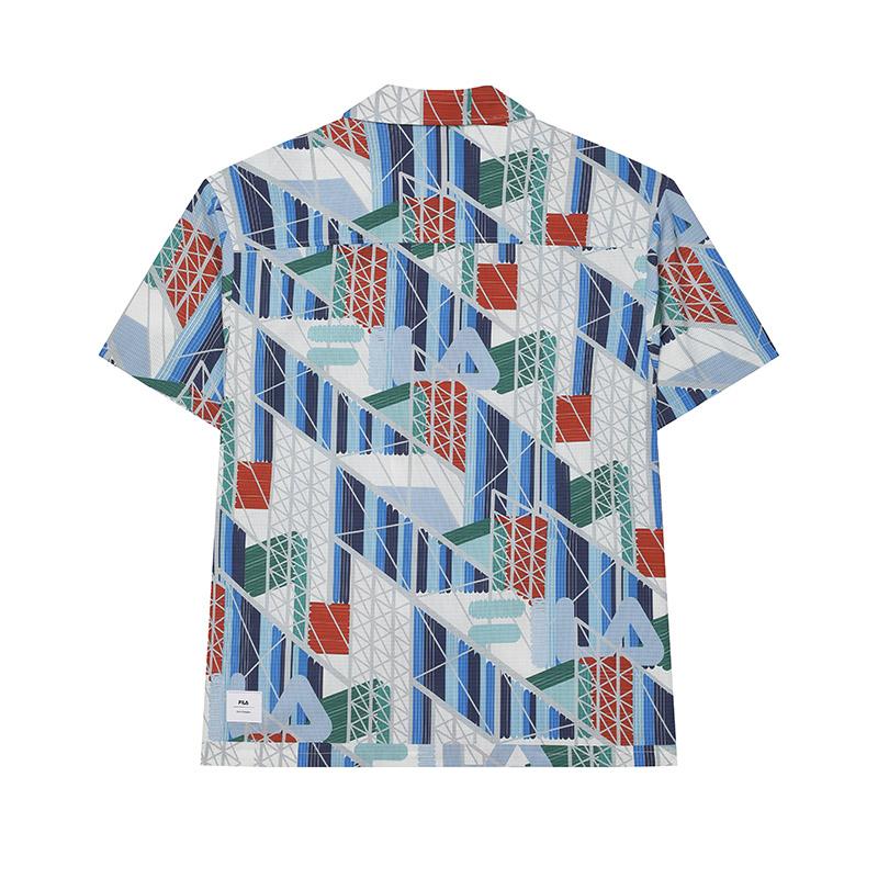 New FILA x PENGPIDUZHONGXINLIANMING Shirt Men's All Over Print F11M438402FZA
