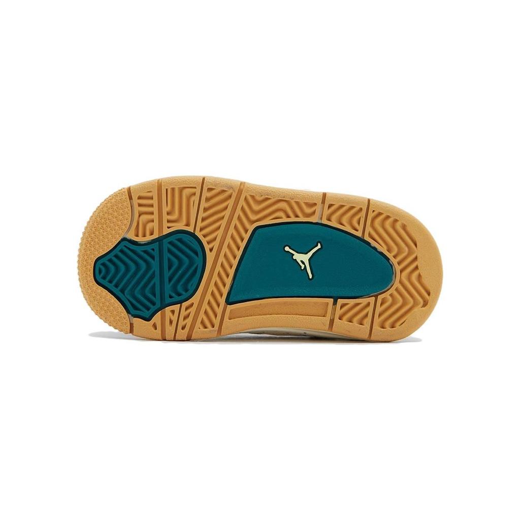 Air Jordan 4 Retro TD Cacao Wow Detské tenisky Hnedá Geóda-Teal Ale-Hnedá FB2215-200