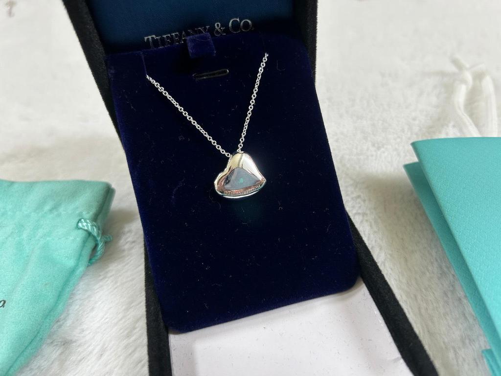 Collar con Colgante de Corazón de Plata de Ley 925 para Mujer Familia T con Diamantes y Esmalte, Cadena Clavicular Azul Clásico, Colgante para Mejor Amiga