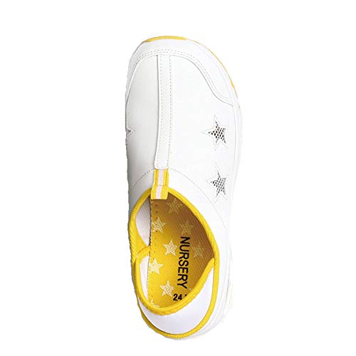 

Nursery Star Pattern Daily Air Shoes, Nurse Shoes, Wide Fit, Lightweight, Women s, Size 24, Yellow, 3086211A