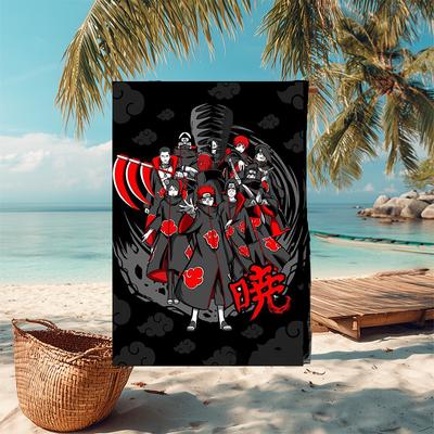 Japoński anime kreskówka NARUTO słynny Uzumaki Naruto ręcznik plażowy Kemping na świeżym powietrzu Ręcznik plażowy na wakacje kąpiel Basen zewnętrzny Chłonny ręcznik kąpielowy Y20