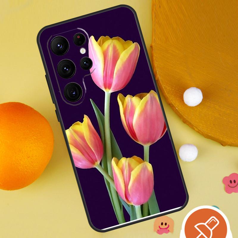 

Tulip Flower Phone Case For Samsung Galaxy S25 Ultra S24 S22 S21 Ultra S9 S10 S20 Plus S23 FE Funda Cover Galaxy S25Ultra
