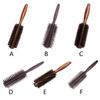 Boar Bristle Round Styling Hair Brush Comb Blow Dryer Curling Roll Massage Hairbrush with Wooden Handle for Women Men