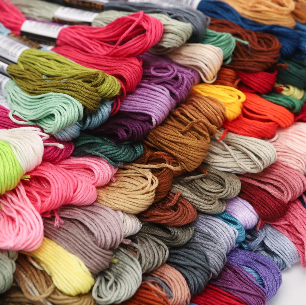 50/100/150/200/447 Pieces Cross Stitch Embroidery Floss Home Sewing Craft Thread 8 Meters Per Skein not repeat DMC Colors