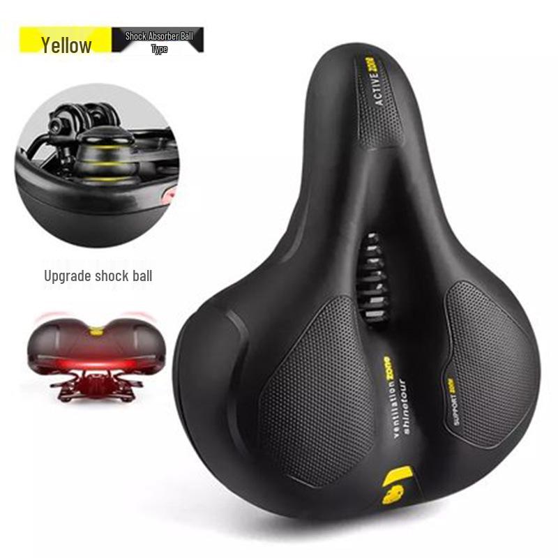 Universal Mountain Bike Seat - Comfortable, Thickened Silicone Cushion with Reflective Film