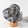 Sun hat children spring and summer new middle-aged and elderly bucket hat tulle breathable big brim sun hat fashion sun hat tide
