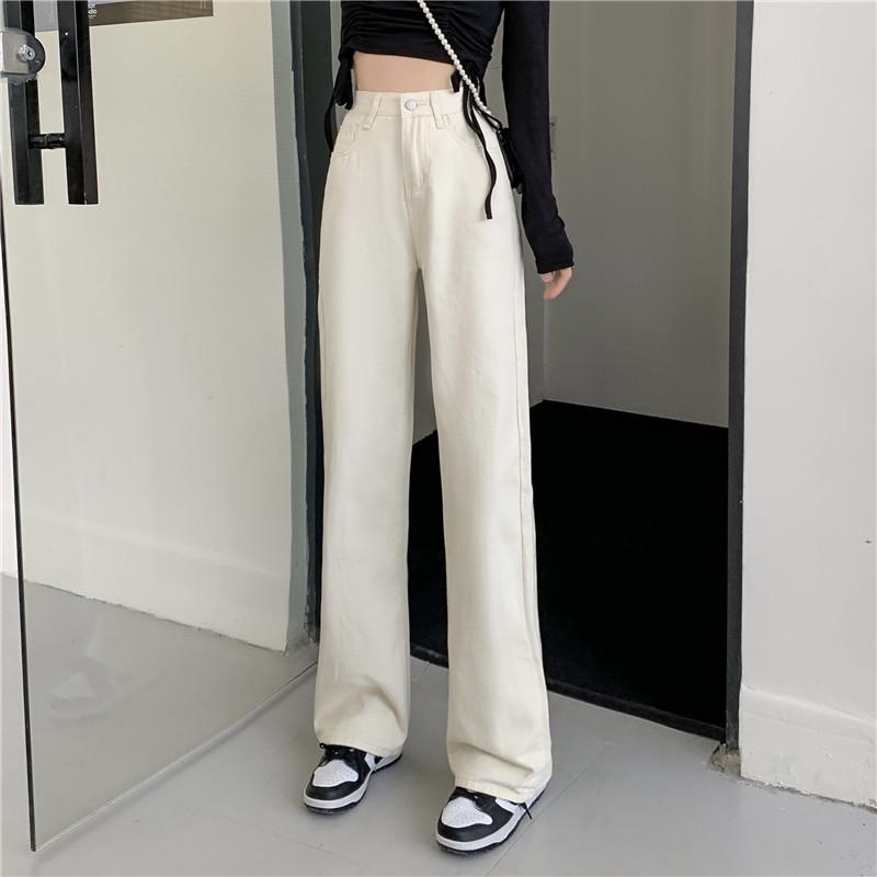 Unisex Retro Straight-Leg Jeans - High Waist, Loose Fit, Wide Leg, Spring/Autumn 2022 Edition
