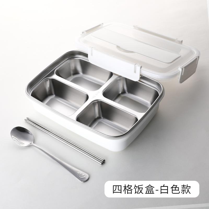 Thermal Insulation Bento Box 304 Stainless Steel Grid Lunch Box for Primary School Students for Office Workers