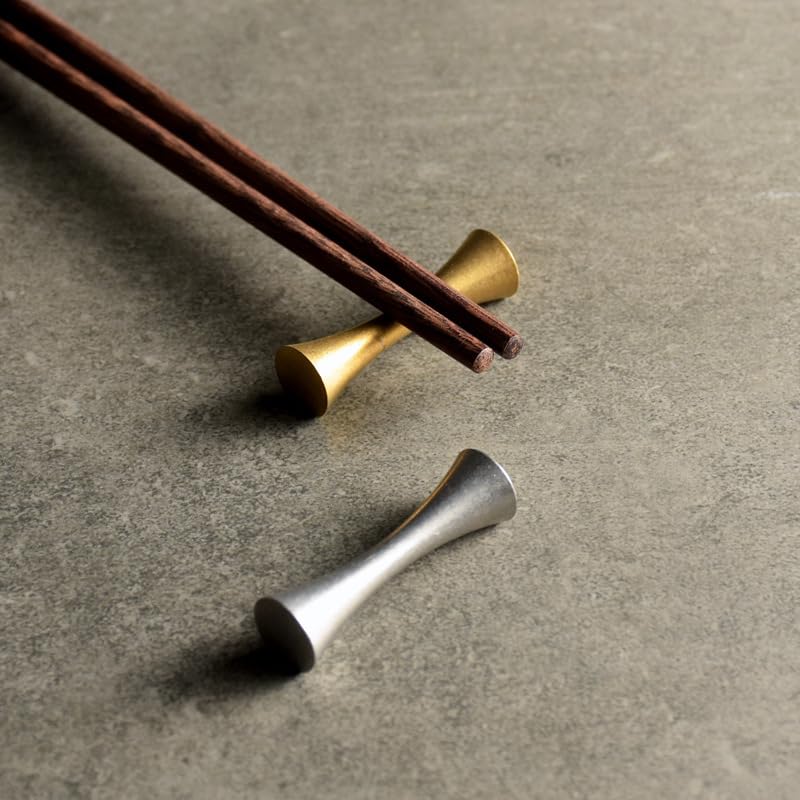 stainless steel chopstick cutlery chopstick set of 5 Retro-style rests, rests, rests, (silver)