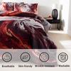 3pcs Oil Painting Design Printed Bedding Bedroom Set No Comfoter Duvet Cover Set 1 Duvet Cover and 2 Pillowcases Bedroom Decor