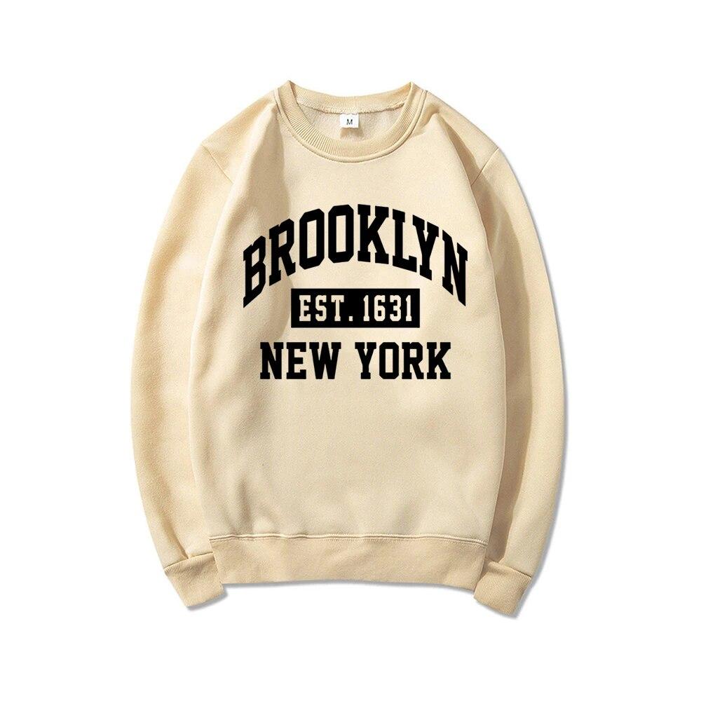 Brooklyn NYC Letter Graphic Sweatshirt Brooklyn New York Shirts Hoodie NY Gift Fall Pullover Unisex Casual Streetwear Sweatshirt Unisex