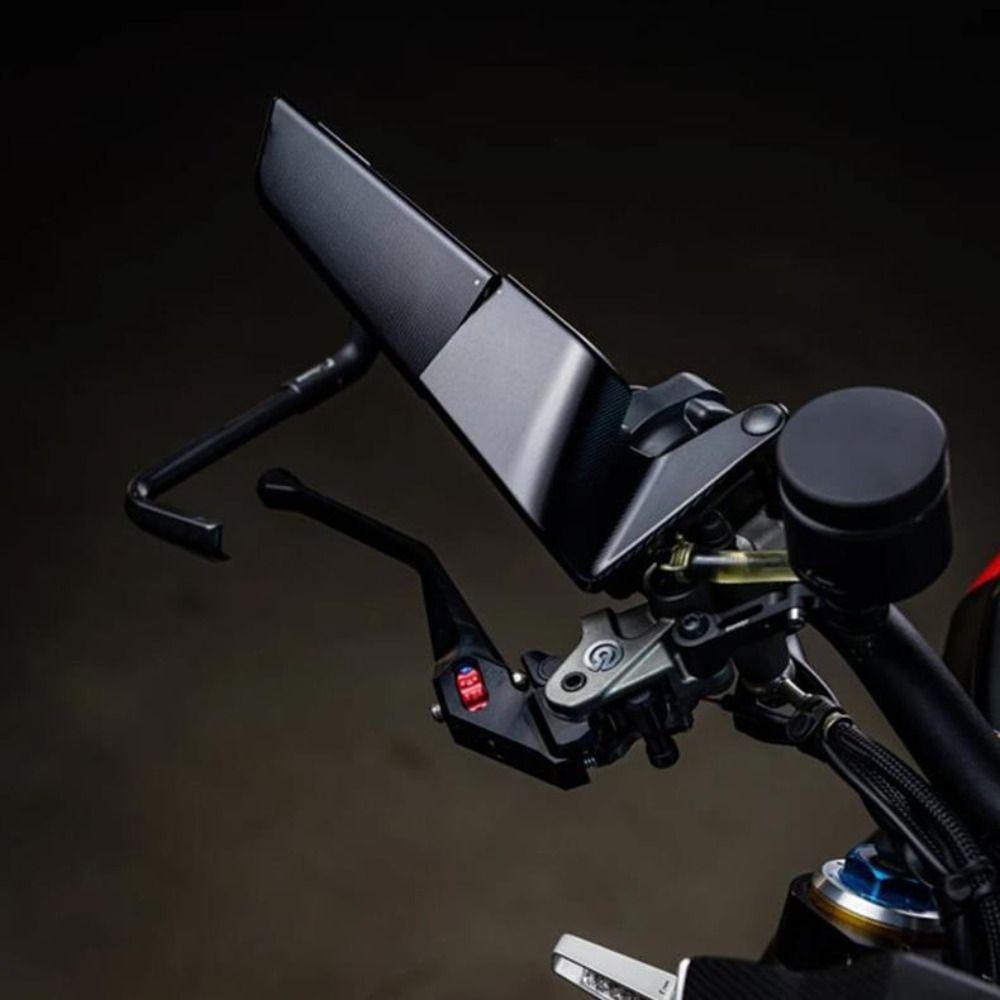 1Pair Frosted Black Stealth Mirrors Aluminum Alloy Adjustable Mirrors  For All Mosaic Lens