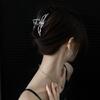 Silver Metal Geometric Shark Hair Clip for Thick Hair