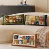 Cartoon Vintage Patchwork Pillow Cover Rectangular Decorative Cushion Case Throw Pillow Cover No Insert for Sofa Bed