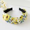 Hairband  Flower Printed Knotted Cloth Head Band Fashion Wide Hairbands Non Slip Hair Accessories for Women and Girls