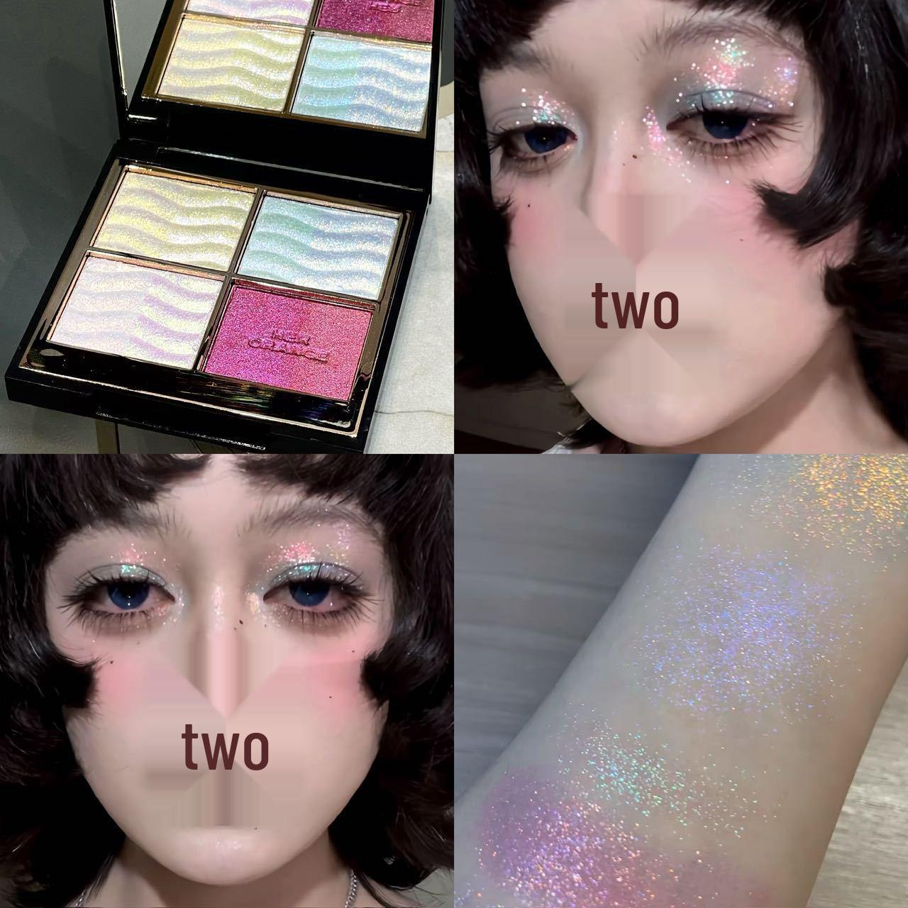 

HERORANGE Хит продаж Палитра теней Colorblock Dream Shadow: Светящаяся жемчужина дракона, меняющая цвет, мерцающие тени для век с эффектом измельченного бриллианта. 4 x 3g