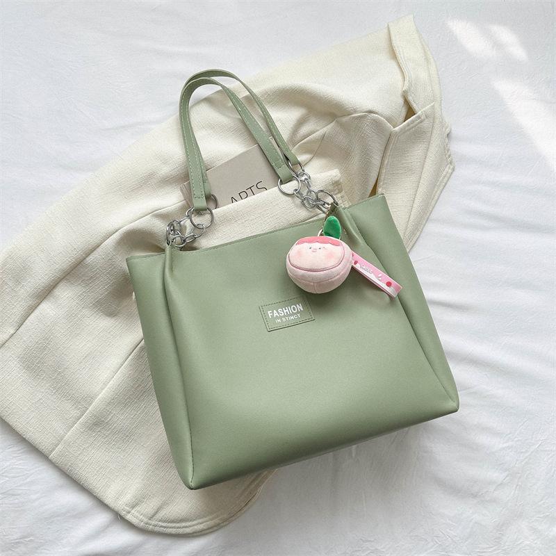 College Students Class Tote Bag Women's Versatile New Trendy Shoulder Bag Large Capacity Fashion Commuter Bag
