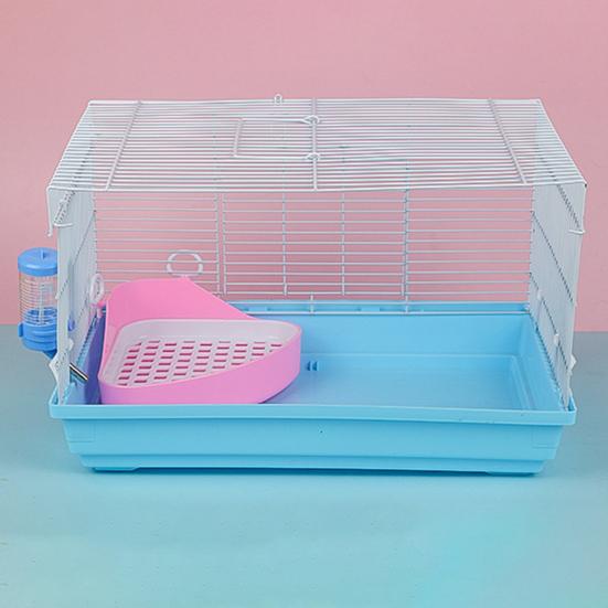 Small Pet Toilet Detachable Triangular Hollow Rabbit Litter Box for Ferrets Hamsters Cats Guinea Pig