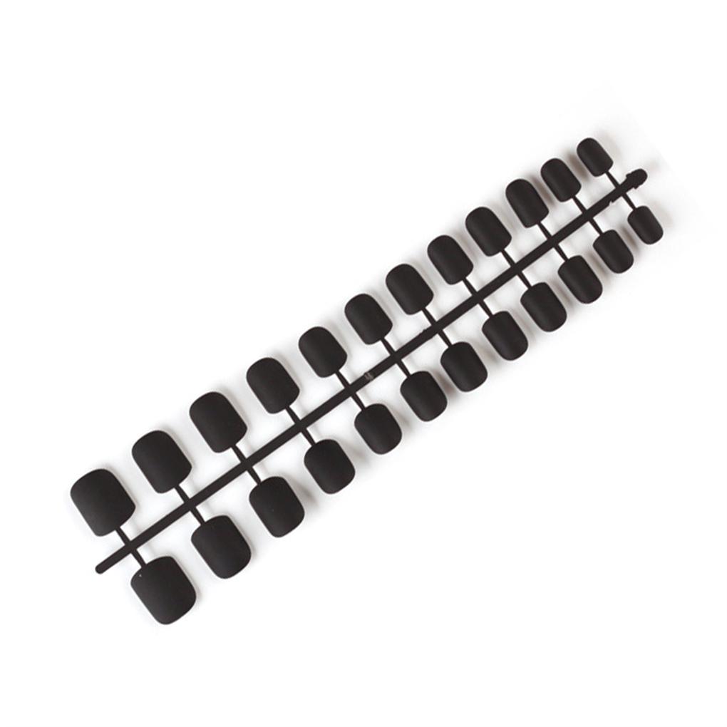 

24 Pieces Square Head Frosted Coffin False Nails DIY Artificial Exquisite French Style Acrylic Nail for Manicure Lovers