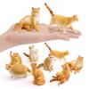 Cross-Border Mini Pet Cat Simulation Model: Orange, Fat, British Shorthair, Farm Cats Decoration Ornament