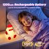 Santa Claus Tap Light Color Changing Baby Night Light with USB-C Charging 3 Brightness Levels Rechargeable Bedside Touch Lamp Soft Silicone Christmas