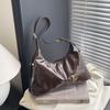 2026 New Fashionable Casual Oil Wax Leather Shoulder Bag Commuter Style Women's Handbag Simple Daily Korean Niche Crossbody Bag