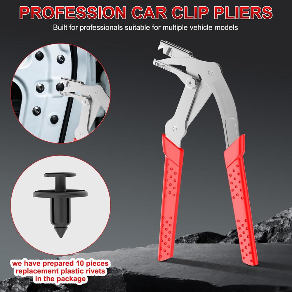 Car Clip Pliers Clip Removal Tool Spring-Loaded Lever for Auto Trim Fastener Removal Easily Remove Fasteners Clips and Rivets Thread Lock3