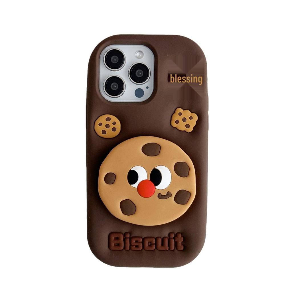 Cartoon Cookie Face Phone Case for iPhone 11/13/14/15/16/17Promax/Air