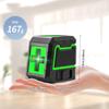 Compact 2-Line Green Laser Level - High-Precision Infrared Portable Line Projector with Auto Leveling.