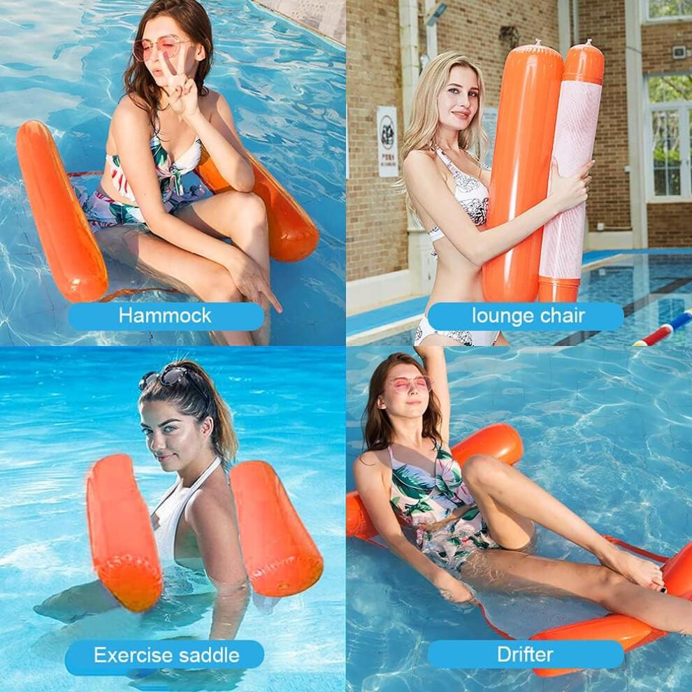 Portable Water Hammock, Ergonomic Design for Versatile Pool Accessories, Supports Up To 200 Kg, Quick-drying, Inflatable Float