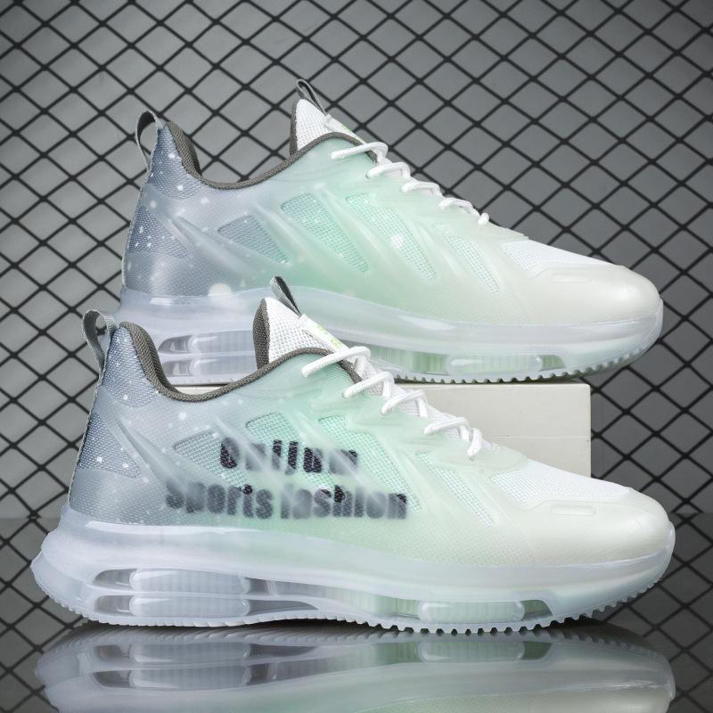 Men's Breathable Mesh Running Shoes with Air Cushion and Shock Absorption for Junior High, Autumn/Winter.