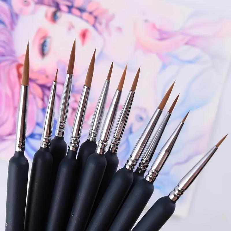 Malpinsel-Set - DIY Figurenmalkreiden, Nylonborsten, Geeignet für Aquarell, Ölmalerei, Acrylmalerei, Detailpinsel