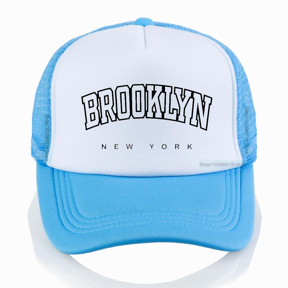 summer new Unisexs Mesh hat Brooklyn New York Unisexs baseball caps Fashion Hip Hop Mesh breathable Trucker hats