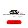 Kia K2KX3K4KX5 Black & Red Car Emblems: Front, Rear, Grille, Trunk, Steering Wheel