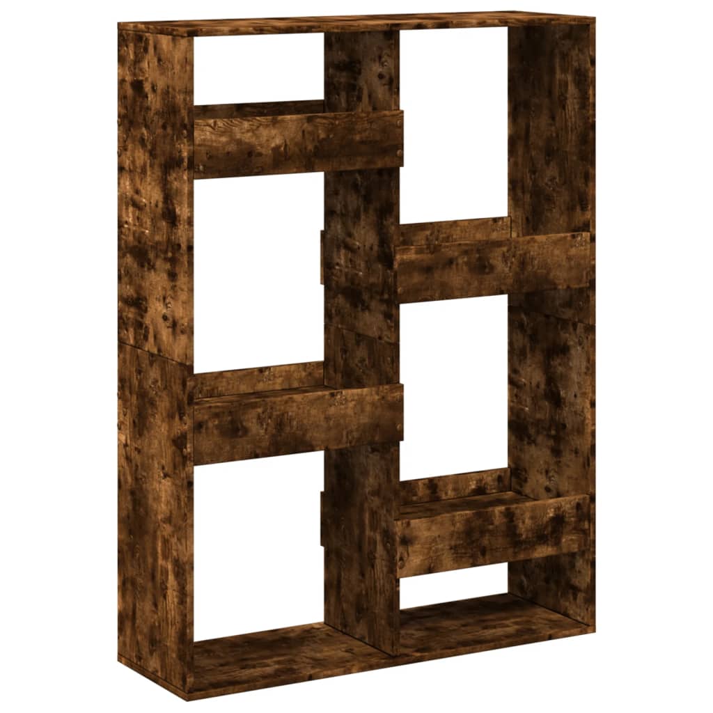 Room Divider Smoked Oak 100x33x135 cm Engineered Wood