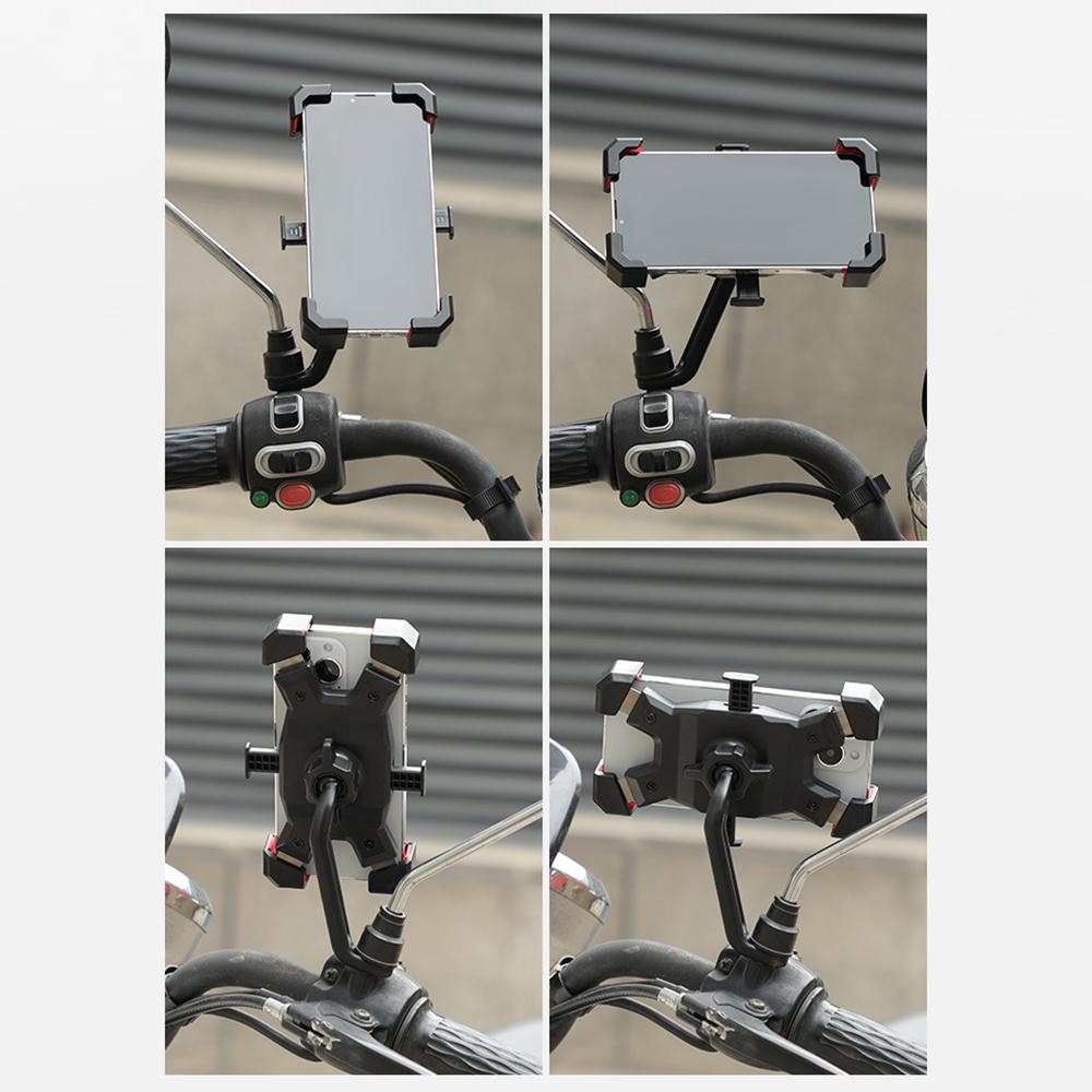 BENGGUO 4-Claw Bicycle Phone Mount 360 Degree Rotation Shockproof Motorcycle Cell Phone Bracket