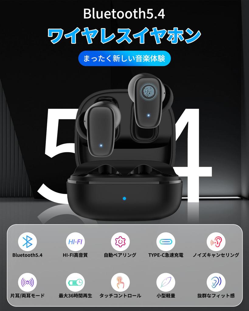 Sluchátka bluetooth Bezdrátová sluchátka Vybavena Bluetooth sluchátky Bluetooth v roce 2024 ANC potlačení hluku Levý a pravý oddělený typ 36 hodin