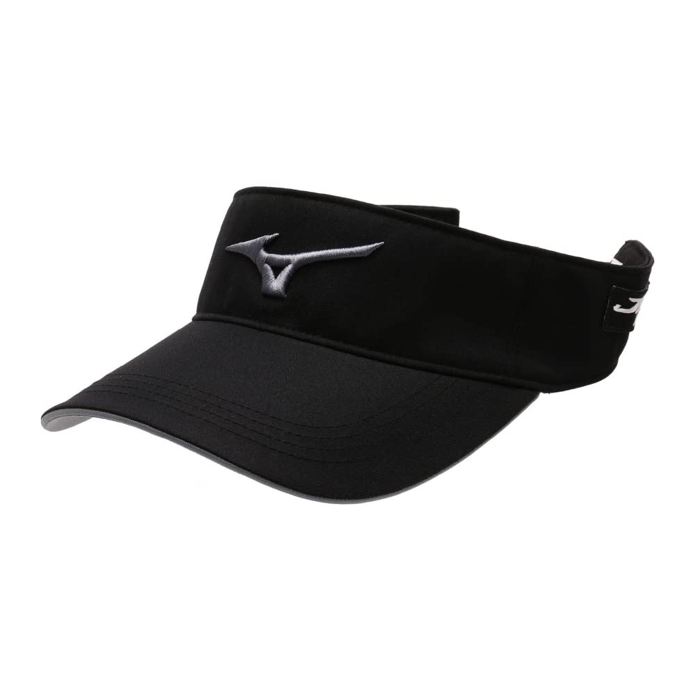 Mizuno Golf Wear Logo Tour Visor Adjustable Golf Cap E2MWA021 Black Free Size Men's