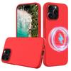 For iPhone 16 Pro Magnetic Case Shockproof Liquid Silicone Phone Cover