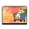 1 Stück 2026 Kalender, Cartoon Handgezeichnetes Katzen-Thema Desktop-Kalender, Stehender Schreibtisch, Perfektes Geschenk für Geburtstage & Feiertage