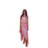2025 New Summer Sexy Positioning Printed Satin Halter Top Irregular Skirt Two-piece Set