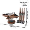 Military Series MOC Bricks Middle Ages WW2 Artillery Catapult Siege Compatible With Figures Adult Building Blocks Kids Toys Gift