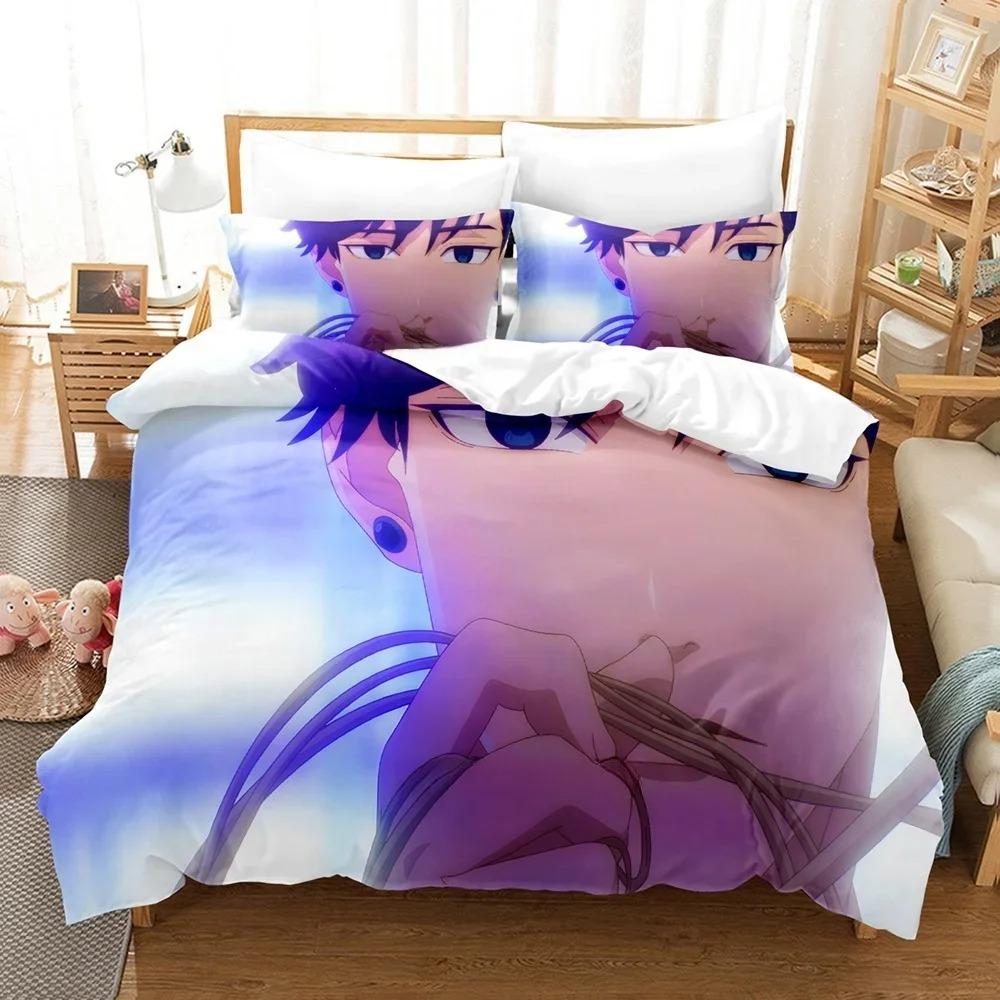 Comfortable Anime Print Bedding Set With Duvet Cover And Pillowcases Single Twin Full Queen King Sizes For Adults And Kids