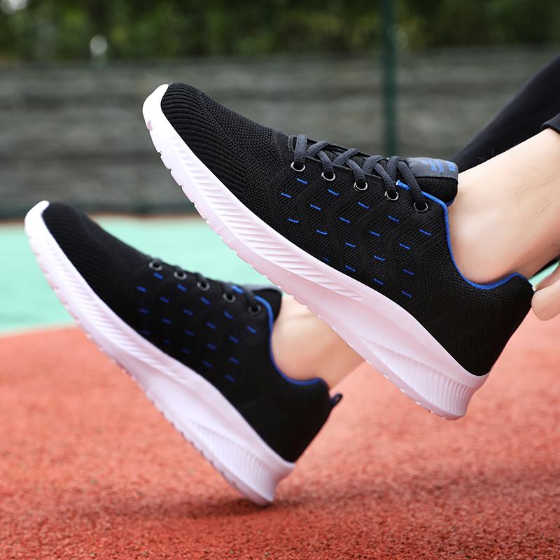 Men's Running Sports Shoes Light Knitted Jogging Shoes Breathable Outdoor Sneakers for Walking Traveling Male Trainers