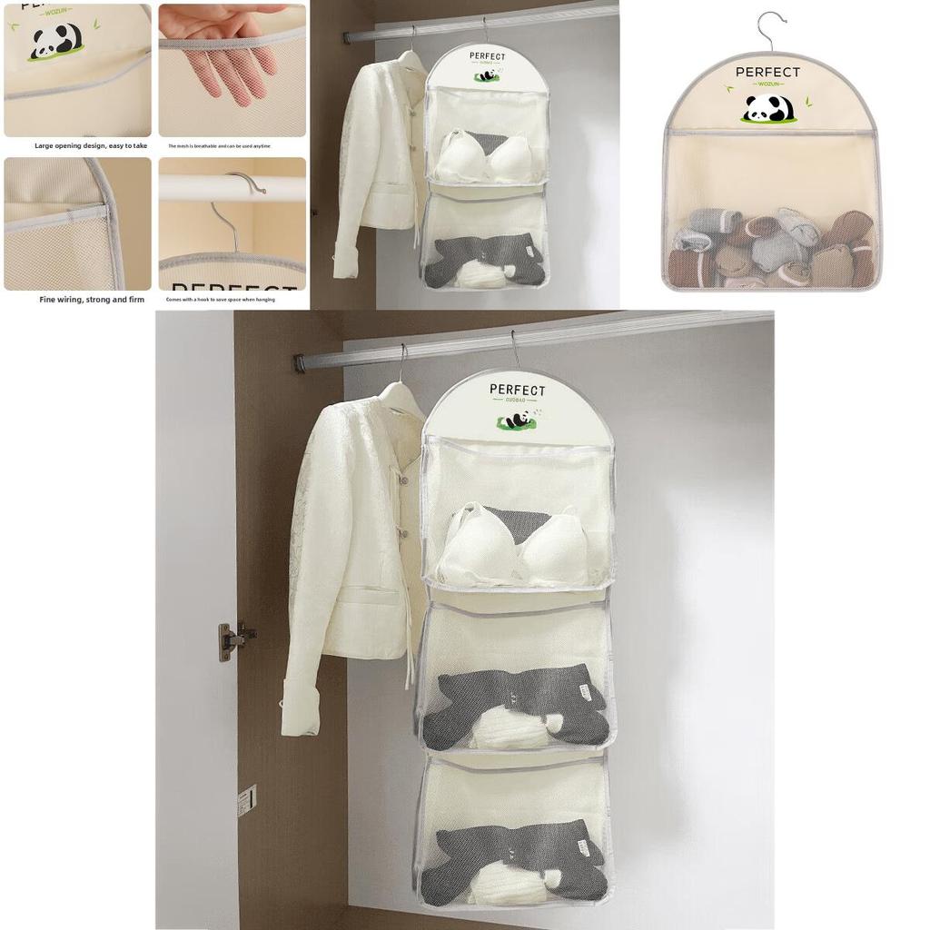 Cartoon Panda Hanging Storage Organizer For Underwear Closet With Multi Purpose Design