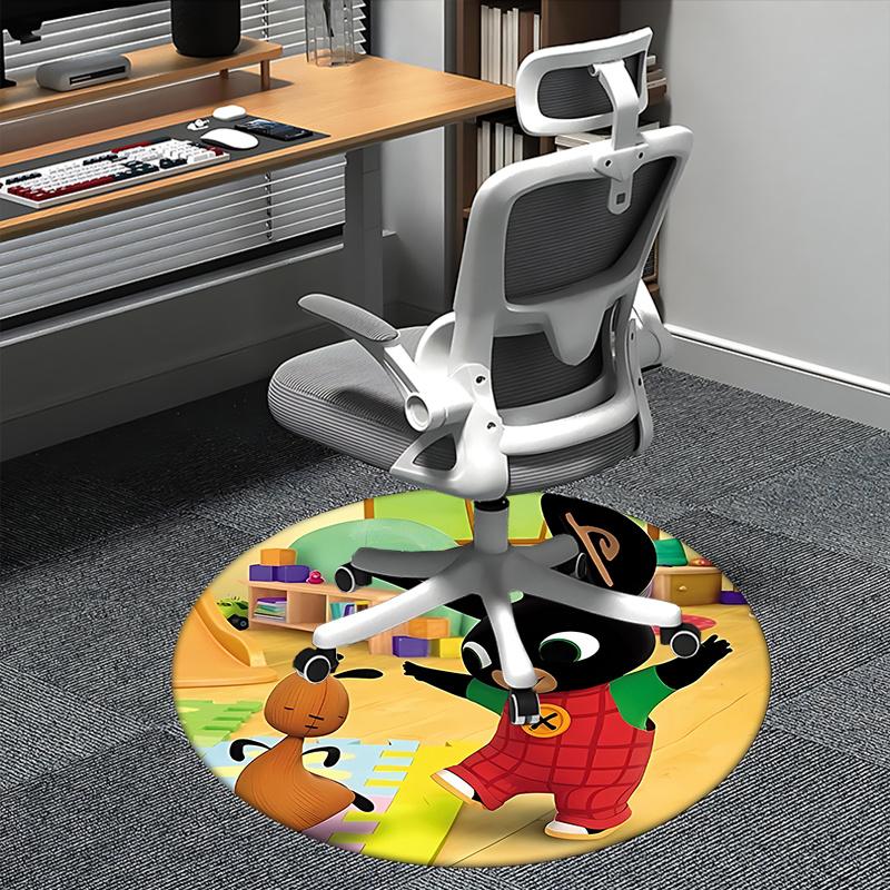 

Bing Bunny,Wooden Toys Chair mat Round Rug Office carpet, Non slip, Suitable for Living Rooms, Bedrooms decor.1205041a 80cm by 80cm