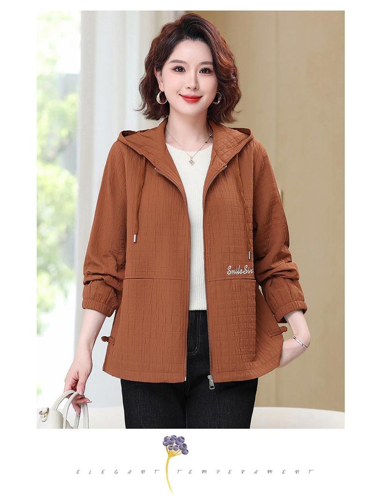 Elegant Mid-Length Trench Coat for Middle-Aged & Elderly Women - 2025 Spring & Autumn Fashion Collection
