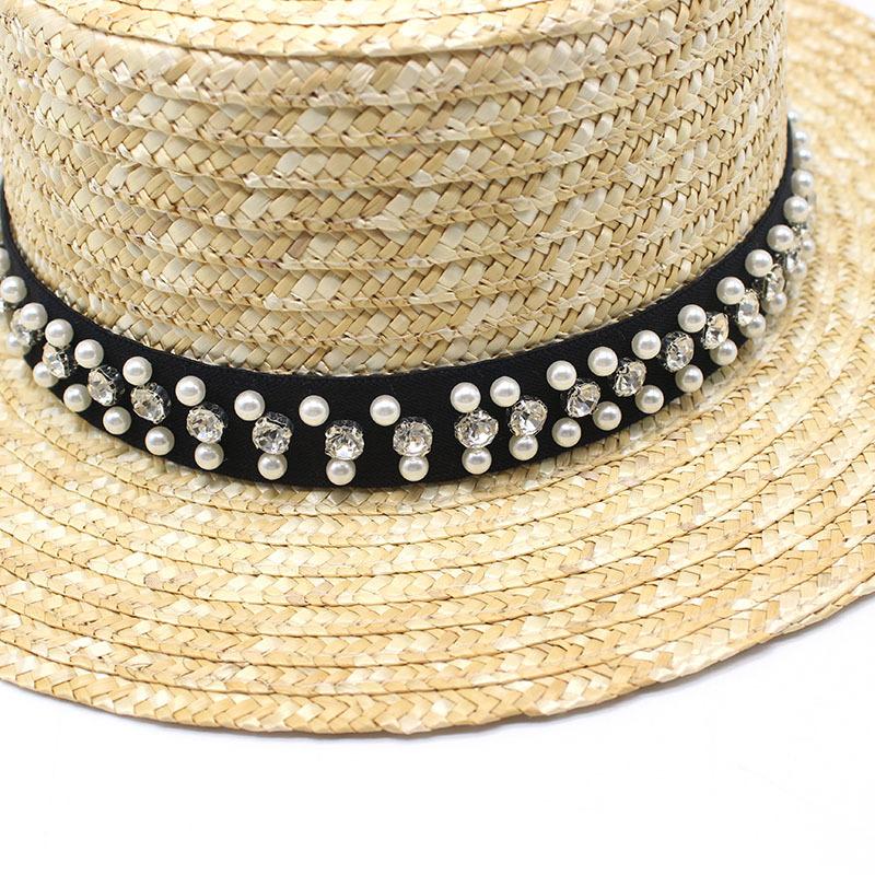 2021 Spring And Summer Natural Straw Woven Modern Sunscreen Flat Top Sunshade Men And Women Straw Hat Top Hat