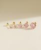 Minimalpiercing 14K Moissanite Diamond Pink Noble Piercing Earrings
