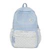 Schoolbag new small fresh plaid lace backpack women's daily versatile large capacity going out commuting student schoolbag backpack